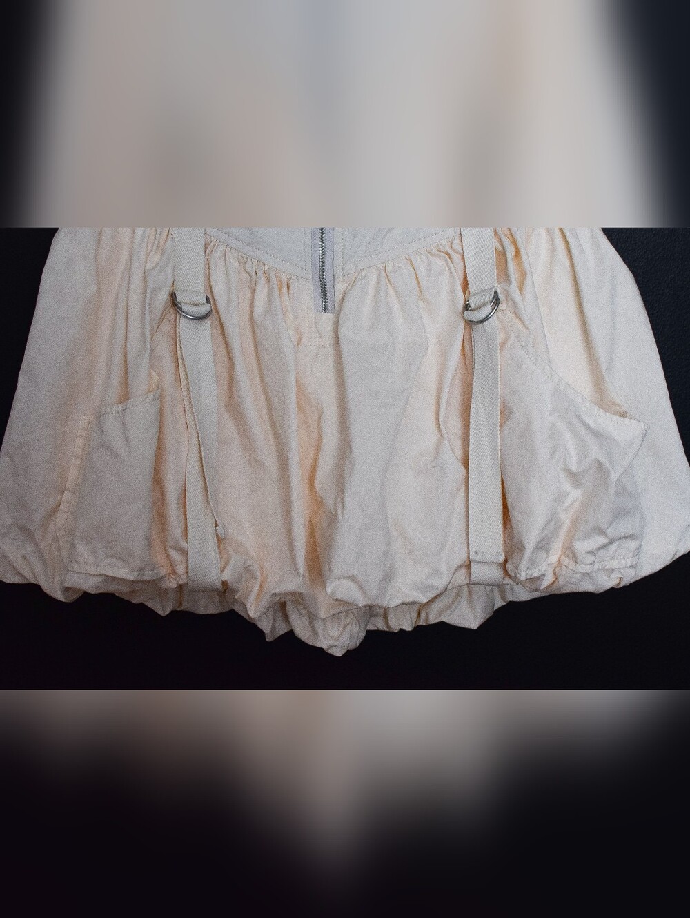 Urban Outfitters Myra Drop Waist Bubble Hem Mini Skirt Pink Sz S Indie Festival - Picture 6 of 10